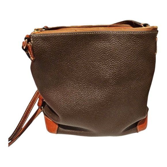 Dooney & Bourke Brown Tan Leather Crossbody Bag Size Medium - Picture 15 of 16